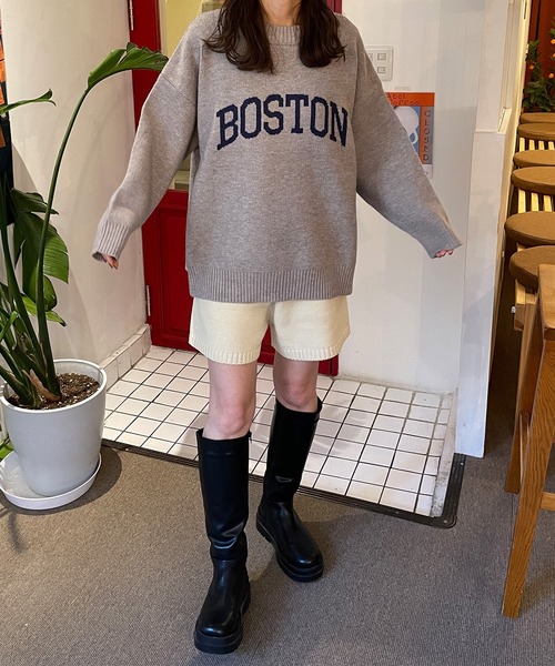 LE MORE（リモア）の「ニットショートパンツ（その他パンツ・レディース・アイボリー/ブラック/ベージュ・FREE）」の21枚目の写真