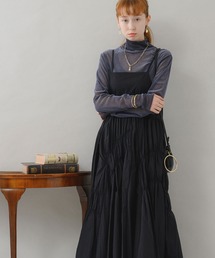 【タグ付き未使用美品】cloche ジャンスカ　チャコール クロシェ CLOCHE [クロシェ] ナイロンジャンスカ [55285566]｜ジーンズ