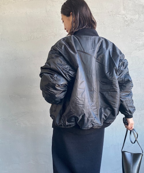 ROTHCO（ロスコ）の「[ROTHCO/ロスコ] MA-1 フライトジャケット（MA-1・レディース・セージグリーン/ブラック・L/XL/M）」の3枚目の写真