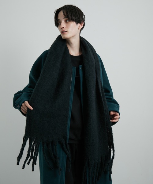 JUNRED（ジュンレッド）の「ボリュームカラーマフラー（マフラー・メンズ・ブラック/オレンジ/ブルー/グリーン/キナリ・FREE）」の7枚目の写真