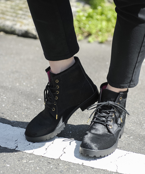 X-girl(エックスガール)の「FLYNN(ブーツ・レディース・ブラック/オリーブ/ベージュ・23cm/25cm/24cm)」の1枚目の写真