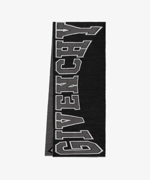 GIVENCHY（ジバンシイ）の「Scarf in GIVENCHY wool and silk（バンダナ/スカーフ・メンズ・ブラック・FREE）」の2枚目の写真