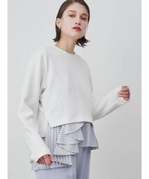 ELENDEEK | ラッフル＆プリーツセットカットソー(Tシャツ/カットソー)