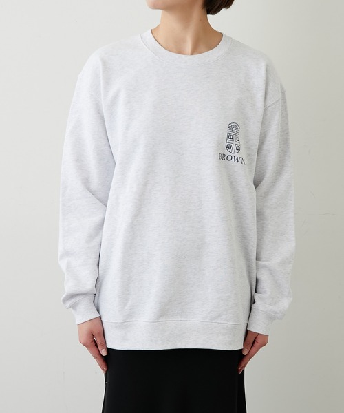 GALLARDAGALANTE(ガリャルダガランテ)の「Brown Univ. ロゴスウェット/GY【オンラインストア限定商品】(スウェット・レディース・グレー・FREE)」の8枚目の写真
