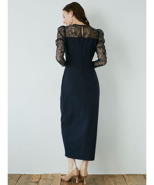 LAGUNAMOON（ラグナムーン）の「【WEB限定】LADYスリーブレースカッティングドレス（ドレス・レディース・ブラック/ネイビー・SMALL/MEDIUM）」の11枚目の写真