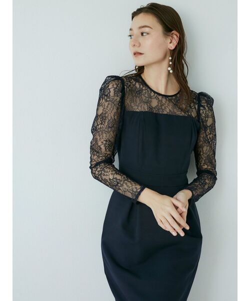 LAGUNAMOON（ラグナムーン）の「【WEB限定】LADYスリーブレースカッティングドレス（ドレス・レディース・ブラック/ネイビー・SMALL/MEDIUM）」の17枚目の写真