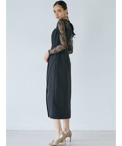 LAGUNAMOON（ラグナムーン）の「【WEB限定】LADYスリーブレースカッティングドレス（ドレス・レディース・ブラック/ネイビー・SMALL/MEDIUM）」の14枚目の写真