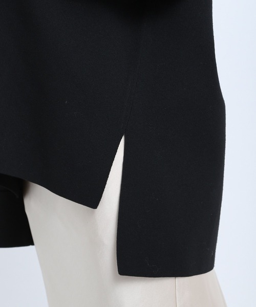 eL（エル）の「【eL】Loose knit Hoodie/184755（ニット/セーター・レディース・ブラック/アイボリー/グレイッシュベージュ・FREE）」の8枚目の写真