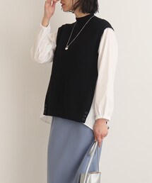 SHOO・LA・RUE | ニット×布帛ドッキングプルオーバー(Tシャツ/カットソー)