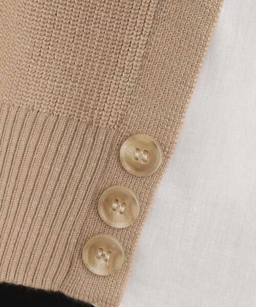 SHOO・LA・RUE（シューラルー）の「◆ニット×布帛ドッキングプルオーバー（Tシャツ/カットソー・レディース・グリーン/ライトベージュ/ブラック・00）」の16枚目の写真