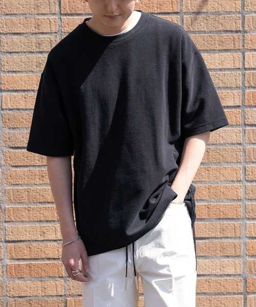 onegravity(ワングラビティ)の「onegravity / オーガニックコットンパイルTシャツ(Tシャツ/カットソー・メンズ・ブラック/オフホワイト・SMALL/MEDIUM/LARGE/X-LARGE)」の6枚目の写真