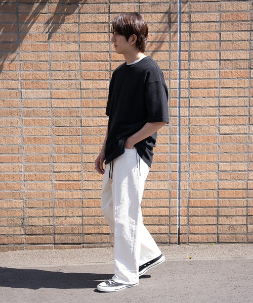 onegravity(ワングラビティ)の「onegravity / オーガニックコットンパイルTシャツ(Tシャツ/カットソー・メンズ・ブラック/オフホワイト・SMALL/MEDIUM/LARGE/X-LARGE)」の11枚目の写真