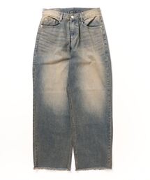 XU | 【XU/エックスユー】vintage wash denim pants/デニムパンツ デニム ジーンズ ヴィンテージ風 ダメージデニム ルーズシルエット クラッシュデニム(デニムパンツ)