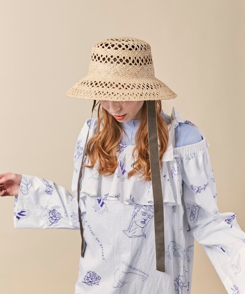 kaorinomori（カオリノモリ）の「kaorinomori ティーハット（ハット・レディース・ライトパープル/ナチュラル・M/57.5cm）」の22枚目の写真