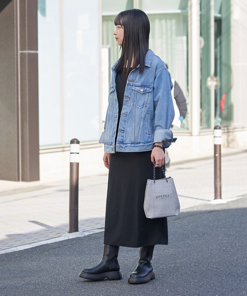 russet（ラシット）の「＜Blue Label＞巾着ショルダーバッグ(CE-1034)（ショルダーバッグ・レディース・ベージュ/アイボリー/グレー・FREE）」の4枚目の写真