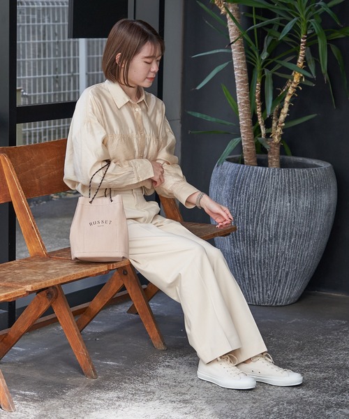 russet（ラシット）の「＜Blue Label＞巾着ショルダーバッグ(CE-1034)（ショルダーバッグ・レディース・ベージュ/アイボリー/グレー・FREE）」の12枚目の写真