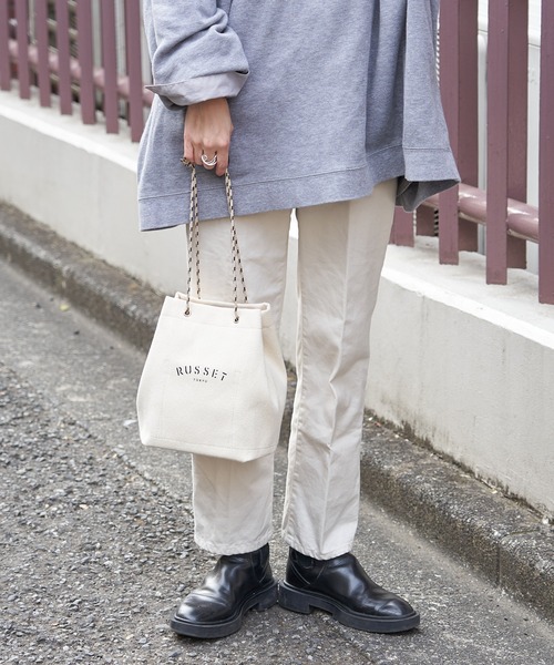 russet（ラシット）の「＜Blue Label＞巾着ショルダーバッグ(CE-1034)（ショルダーバッグ・レディース・ベージュ/アイボリー/グレー・FREE）」の17枚目の写真