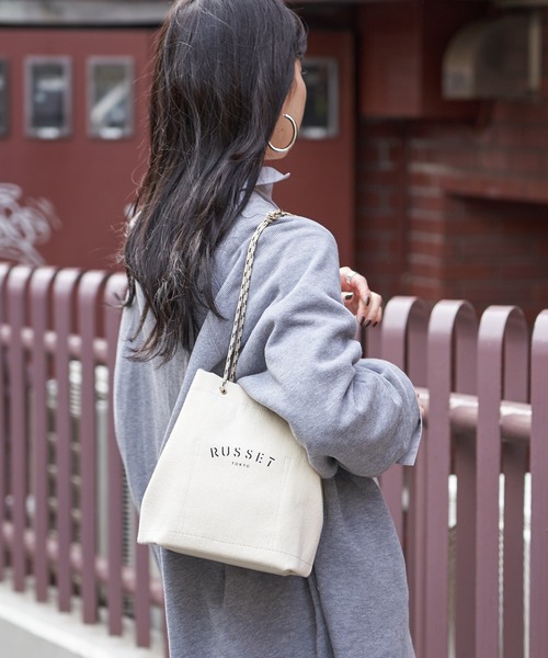 russet（ラシット）の「＜Blue Label＞巾着ショルダーバッグ(CE-1034)（ショルダーバッグ・レディース・ベージュ/アイボリー/グレー・FREE）」の19枚目の写真