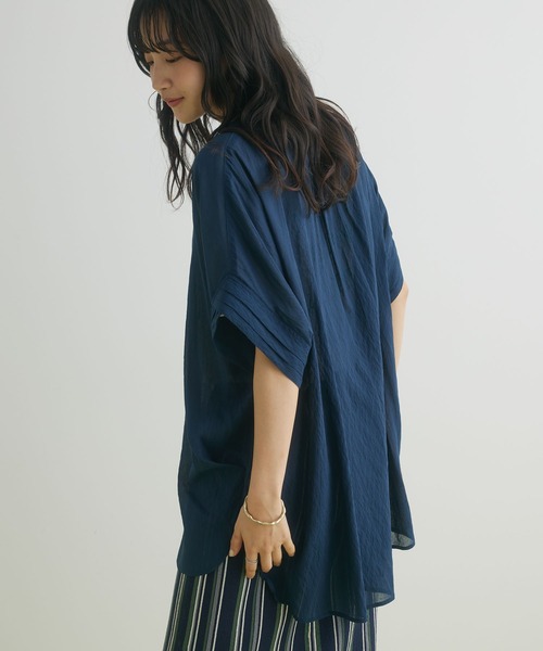CRAFT STANDARD BOUTIQUE(クラフトスタンダードブティック)の「ヴィンテージボイルミルフィーユチュニック(チュニック・レディース・ブルー/グリーン/オフホワイト/ネイビー・FREE)」の1枚目の写真