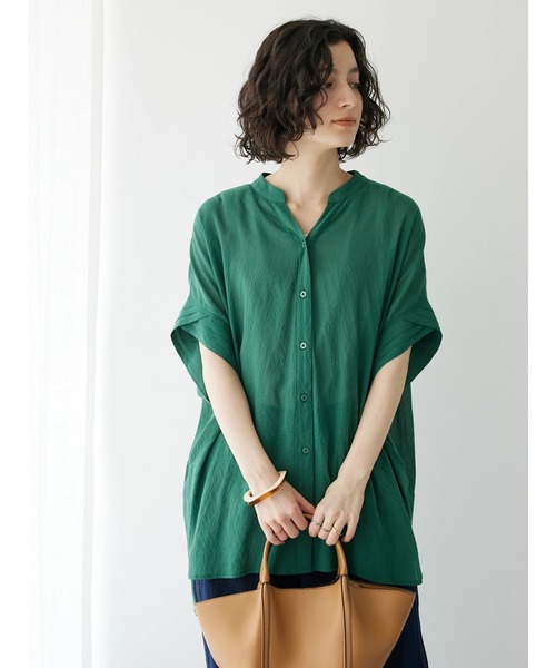 CRAFT STANDARD BOUTIQUE(クラフトスタンダードブティック)の「ヴィンテージボイルミルフィーユチュニック(チュニック・レディース・ブルー/グリーン/オフホワイト/ネイビー・FREE)」の21枚目の写真