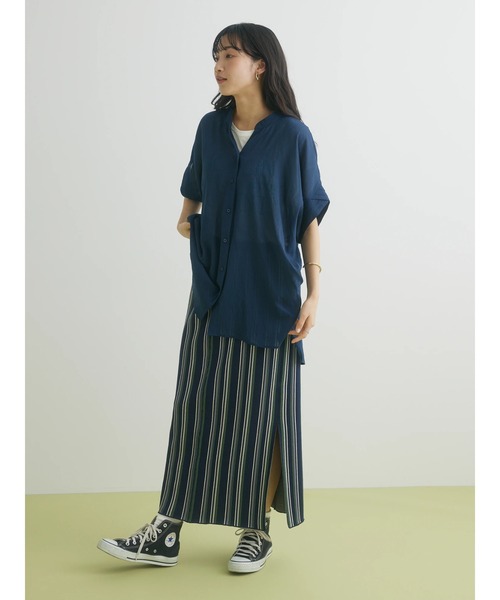 CRAFT STANDARD BOUTIQUE(クラフトスタンダードブティック)の「ヴィンテージボイルミルフィーユチュニック(チュニック・レディース・ブルー/グリーン/オフホワイト/ネイビー・FREE)」の12枚目の写真