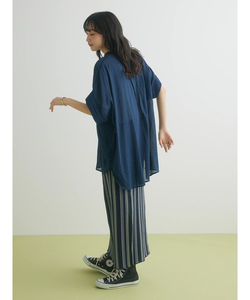 CRAFT STANDARD BOUTIQUE(クラフトスタンダードブティック)の「ヴィンテージボイルミルフィーユチュニック(チュニック・レディース・ブルー/グリーン/オフホワイト/ネイビー・FREE)」の17枚目の写真