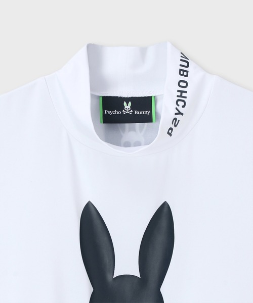 Psycho Bunny（サイコバニー）の「[GOLF][WOMEN] ハイストレッチ シルエットロゴ モックネックTシャツ（Tシャツ/カットソー・レディース・ライトイエロー/ブラック/ホワイト/オレンジ・1/2）」の6枚目の写真