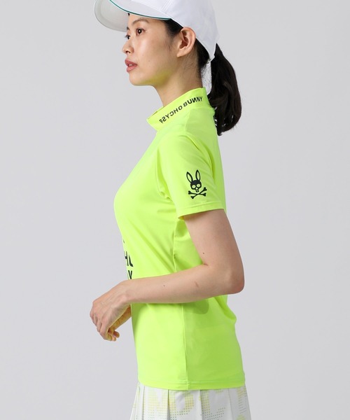 Psycho Bunny（サイコバニー）の「[GOLF][WOMEN] ハイストレッチ シルエットロゴ モックネックTシャツ（Tシャツ/カットソー・レディース・ライトイエロー/ブラック/ホワイト/オレンジ・1/2）」の16枚目の写真