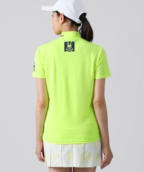 Psycho Bunny（サイコバニー）の「[GOLF][WOMEN] ハイストレッチ シルエットロゴ モックネックTシャツ（Tシャツ/カットソー・レディース・ライトイエロー/ブラック/ホワイト/オレンジ・1/2）」の17枚目の写真