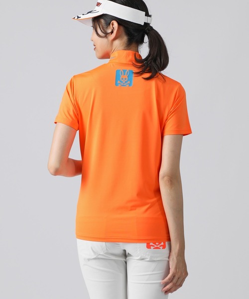 Psycho Bunny（サイコバニー）の「[GOLF][WOMEN] ハイストレッチ シルエットロゴ モックネックTシャツ（Tシャツ/カットソー・レディース・ライトイエロー/ブラック/ホワイト/オレンジ・1/2）」の21枚目の写真