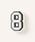 crocs�i�N���b�N�X�j�́u�N���b�N�X �i���o�[ 8 / crocs Jibbitz B&W Number 8�i�V���[�Y�A�N�Z�T���[�j�v�b���̑�