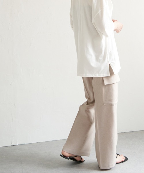 notch.(ノッチ)の「カーゴスラックスパンツ(カーゴパンツ・レディース・ベージュ/オリーブ/オフホワイト/ブラウン/チャコールグレー/ブラック・M)」の22枚目の写真