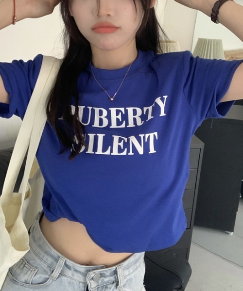 Vipoa(ヴィポア)の「PUBERTYコンパクトTシャツ(Tシャツ/カットソー・レディース・ブルー/グリーン/グレー/ホワイト・FREE)」の4枚目の写真