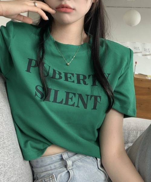 Vipoa(ヴィポア)の「PUBERTYコンパクトTシャツ(Tシャツ/カットソー・レディース・ブルー/グリーン/グレー/ホワイト・FREE)」の3枚目の写真