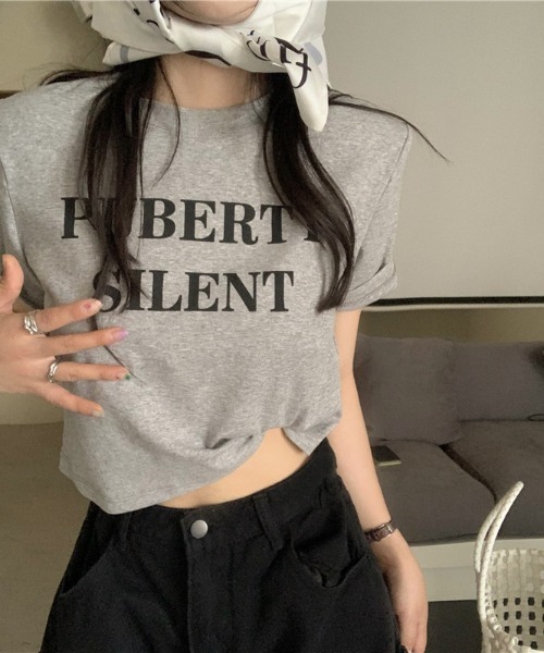 Vipoa(ヴィポア)の「PUBERTYコンパクトTシャツ(Tシャツ/カットソー・レディース・ブルー/グリーン/グレー/ホワイト・FREE)」の11枚目の写真