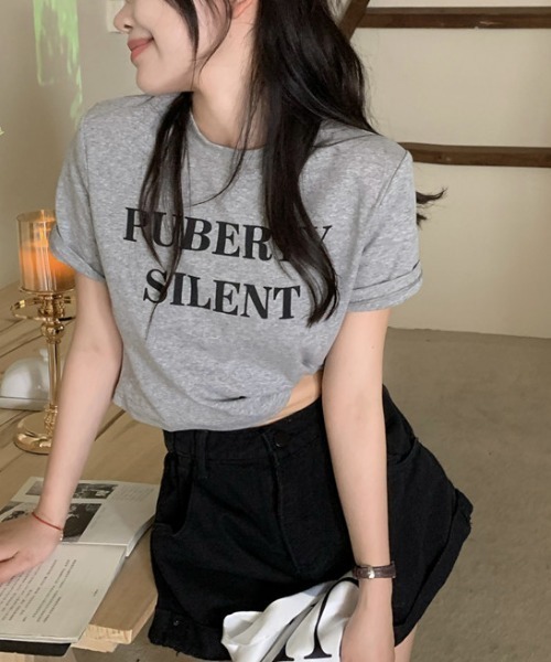 Vipoa(ヴィポア)の「PUBERTYコンパクトTシャツ(Tシャツ/カットソー・レディース・ブルー/グリーン/グレー/ホワイト・FREE)」の17枚目の写真