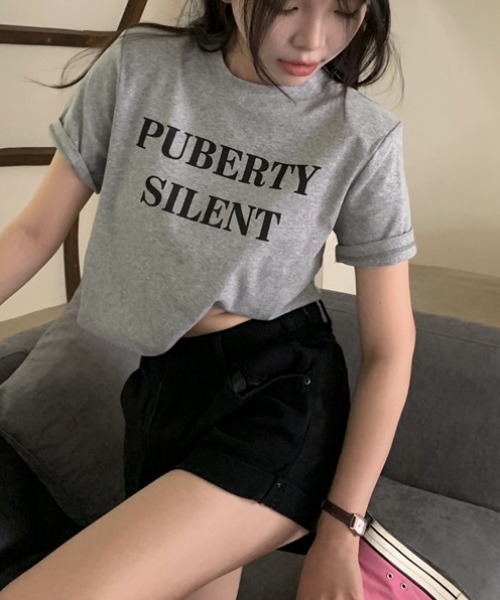 Vipoa(ヴィポア)の「PUBERTYコンパクトTシャツ(Tシャツ/カットソー・レディース・ブルー/グリーン/グレー/ホワイト・FREE)」の9枚目の写真