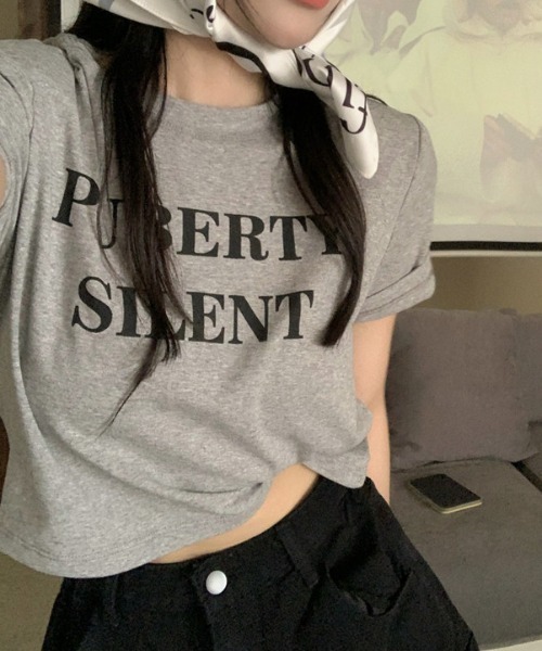Vipoa(ヴィポア)の「PUBERTYコンパクトTシャツ(Tシャツ/カットソー・レディース・ブルー/グリーン/グレー/ホワイト・FREE)」の7枚目の写真