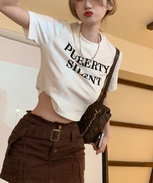 Vipoa(ヴィポア)の「PUBERTYコンパクトTシャツ(Tシャツ/カットソー・レディース・ブルー/グリーン/グレー/ホワイト・FREE)」の12枚目の写真