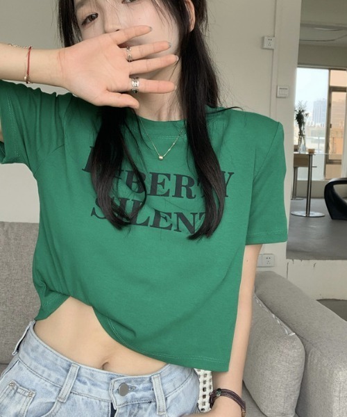 Vipoa(ヴィポア)の「PUBERTYコンパクトTシャツ(Tシャツ/カットソー・レディース・ブルー/グリーン/グレー/ホワイト・FREE)」の8枚目の写真
