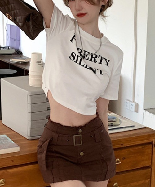 Vipoa(ヴィポア)の「PUBERTYコンパクトTシャツ(Tシャツ/カットソー・レディース・ブルー/グリーン/グレー/ホワイト・FREE)」の6枚目の写真