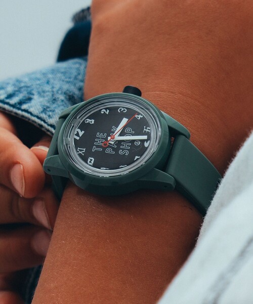 こども ビームス（コドモビームス）の「THE PARK SHOP × Q&Q SmileSolar / PLAYWATCH 23（アナログ腕時計・キッズ・その他/ブラック/オリーブ・ONE SIZE）」の2枚目の写真