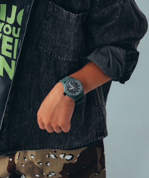 こども ビームス（コドモビームス）の「THE PARK SHOP × Q&Q SmileSolar / PLAYWATCH 23（アナログ腕時計・キッズ・その他/ブラック/オリーブ・ONE SIZE）」の6枚目の写真
