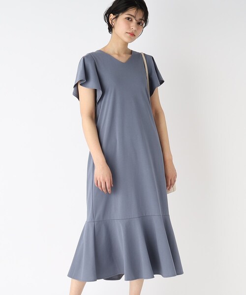 シルクタッチマーメイドジャージワンピース【UV/接触冷感/洗濯機洗い可】