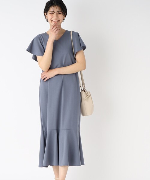 シルクタッチマーメイドジャージワンピース【UV/接触冷感/洗濯機洗い可】