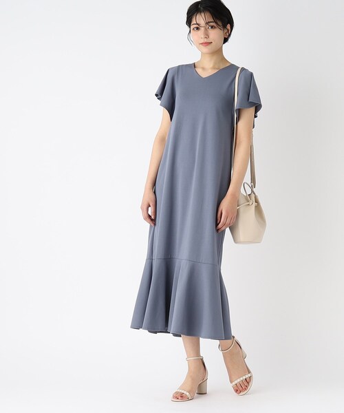 シルクタッチマーメイドジャージワンピース【UV/接触冷感/洗濯機洗い可】