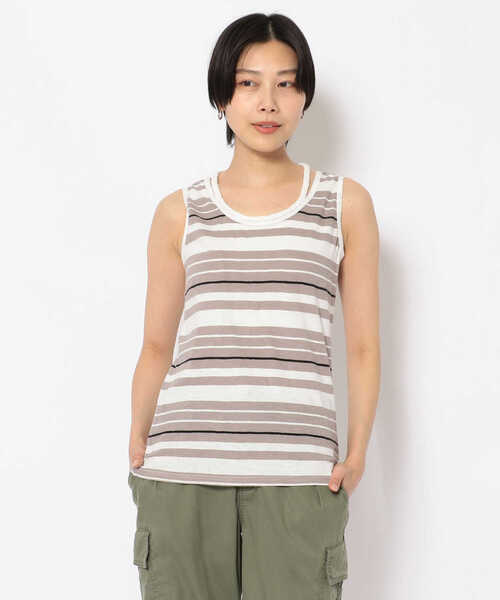 AVIREX（アヴィレックス）の「ブレード タンクトップ/BRAID TANK TOP（タンクトップ・レディース・グレー系その他2・S）」の2枚目の写真