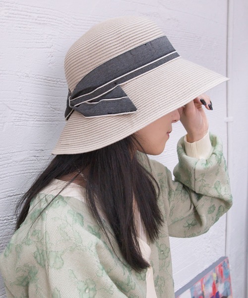 polcadot（ポルカドット）の「ウォッシャブル ポケッタブル ブレードダウンハット（ハット・レディース・アイボリー系/グレー系1/グレー系2/アイボリー/グレイッシュベージュ/ベージュ・FREE）」の5枚目の写真
