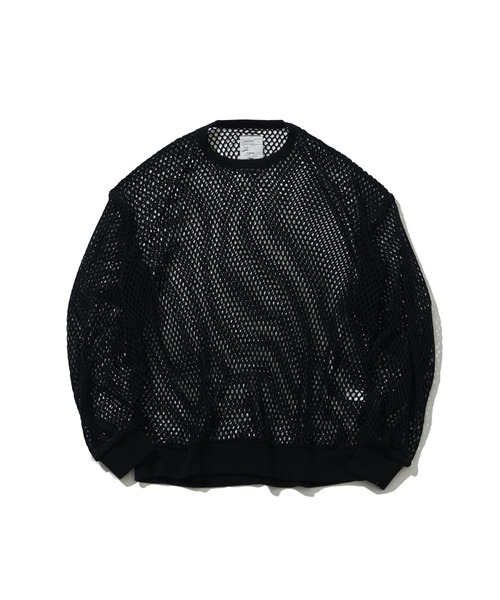 SHAREEF(シャリーフ)の「STUDIOUS別注 MESH PULLOVER(Tシャツ/カットソー・メンズ・ホワイト/ブラック・1/2)」の2枚目の写真