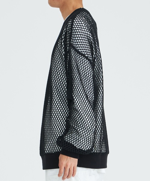 SHAREEF(シャリーフ)の「STUDIOUS別注 MESH PULLOVER(Tシャツ/カットソー・メンズ・ホワイト/ブラック・1/2)」の8枚目の写真